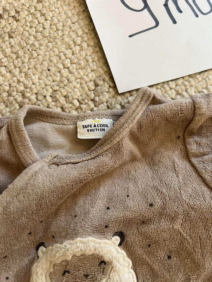 Lot Pyjama velour 9 mois - photo numéro 3