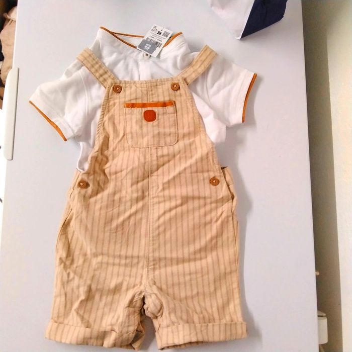 Ensemble salopette short 3 ans