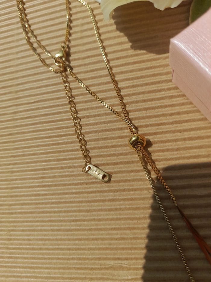 Superbe collier géométrique plaqué or - photo numéro 3
