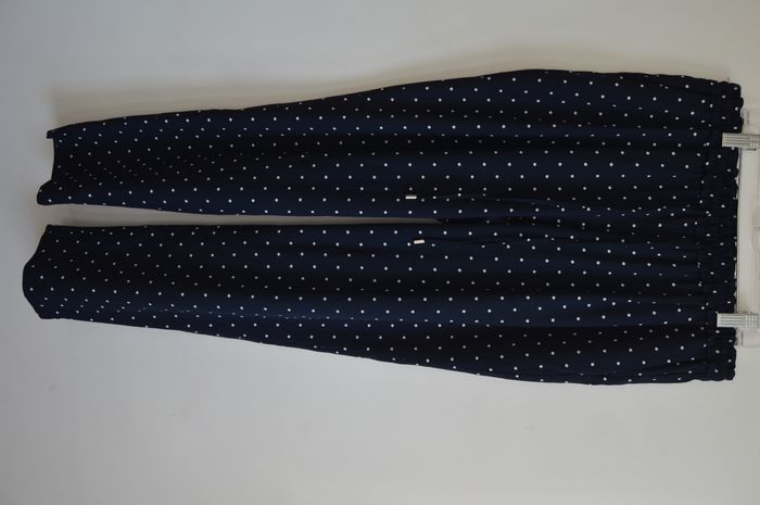 Pantalon bleu marine à pois blancs ZARA BASIC – Taille M