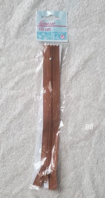 2 fermetures éclaires de 18 cm