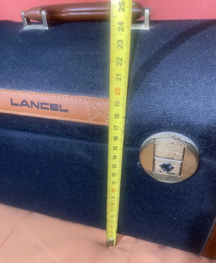 Vanity case Lancel vintage cuir et toile - photo numéro 9