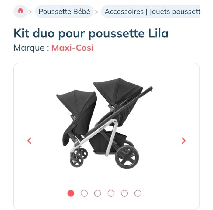 Adaptateur poussette bébé confort lila Double - photo numéro 5