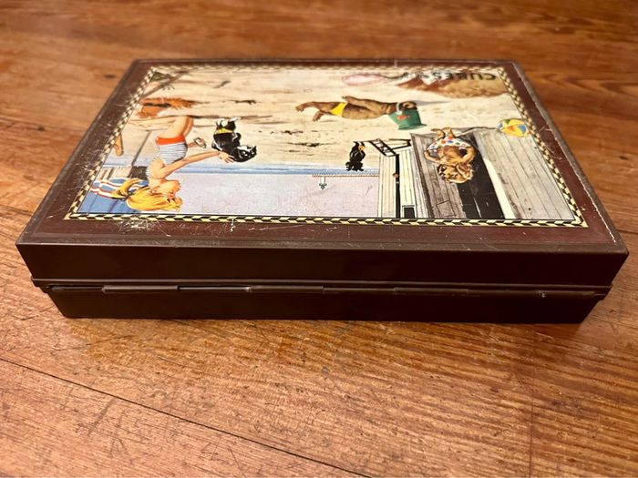 RARE Coffret bois de 24 cubes vintage des Albums Aventures de Caroline Pierre Probst Hachette - photo numéro 3