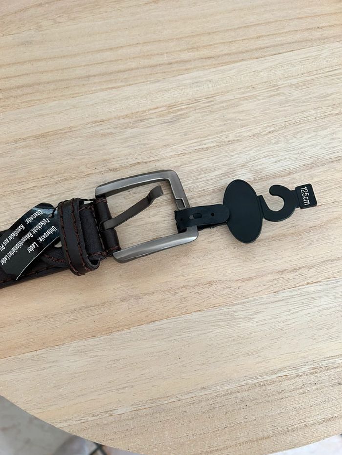 Ceinture en cuir marron taille 125 cm - photo numéro 3