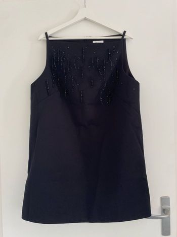Robe noire H&M Edition perles taille L élégante soirée chic neuve avec étiquette