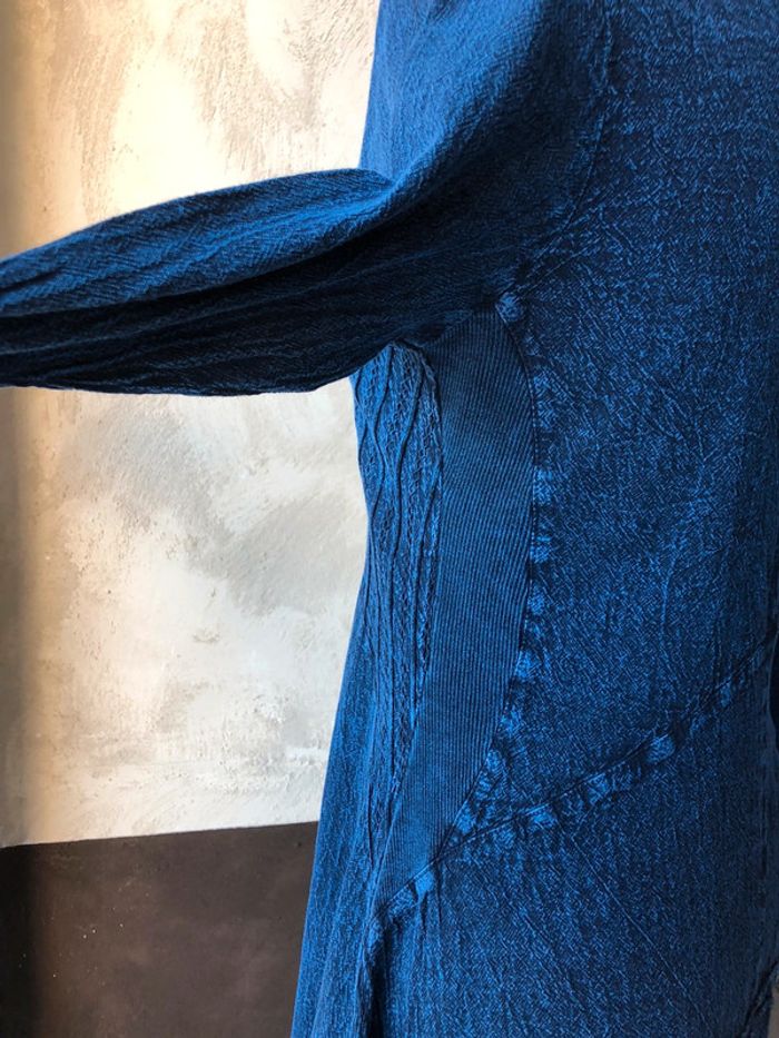 Jolie robe bleu marine vintage S - photo numéro 5