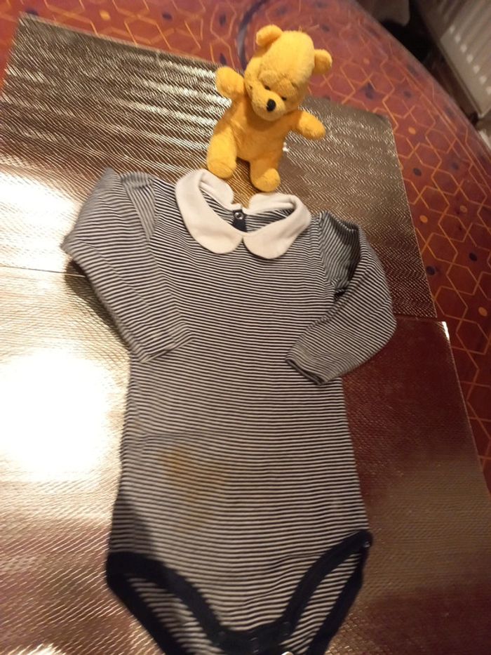 Très joli body fille 12 mois marinière - photo numéro 2