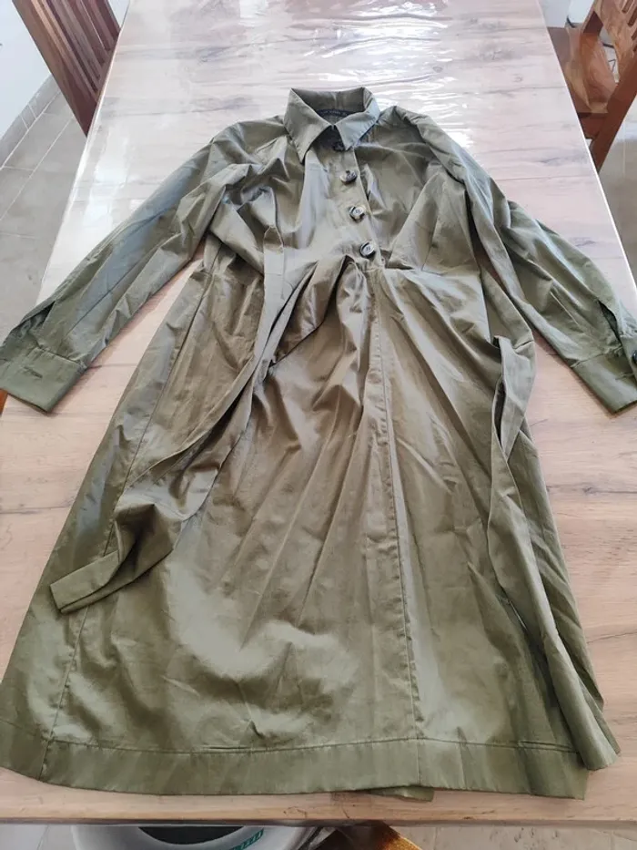 Robe longue Zara kaki taille L - Parfaite pour l'automne !