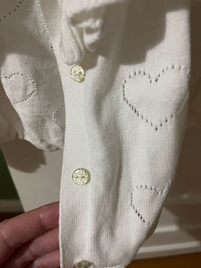 Gilet bébé fille blanc - photo numéro 3