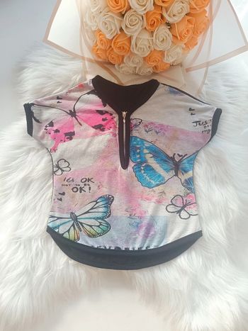 Haut manche courte papillon fille 🦋