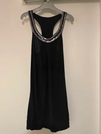 Débardeur noir dos nageur à sequins Jennyfer – Taille M