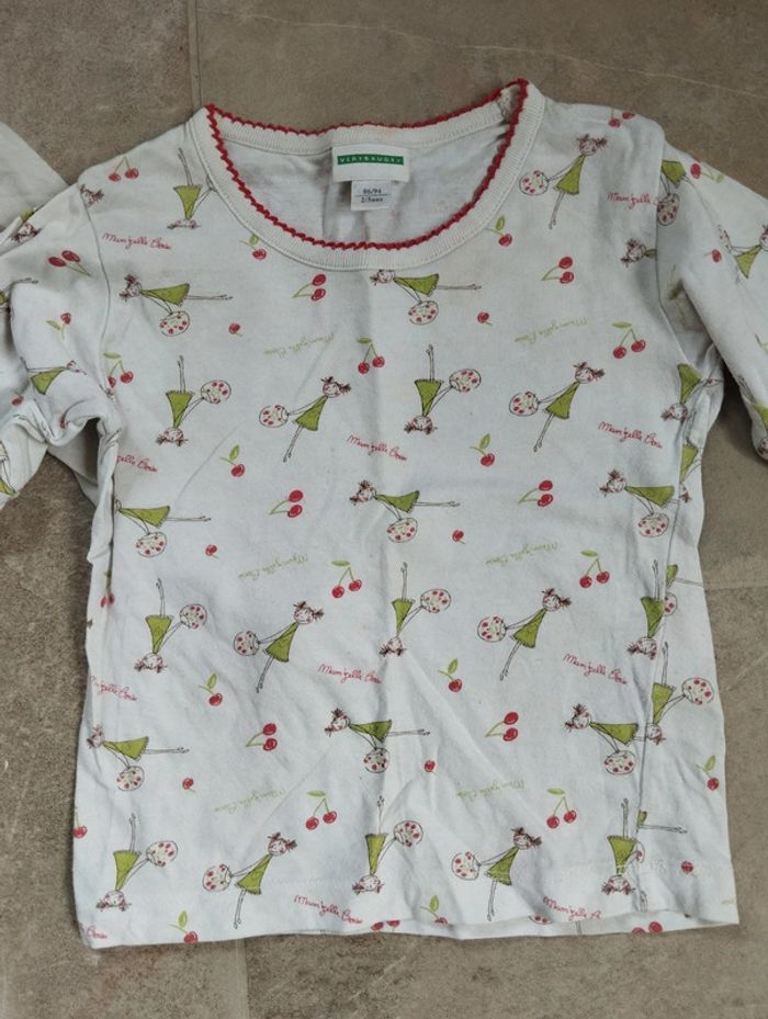 Lot 4 t-shirts manches longues fille 24 mois - photo numéro 10