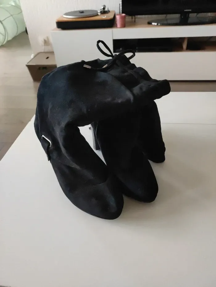 Botte noire femme 38 talon - photo numéro 13