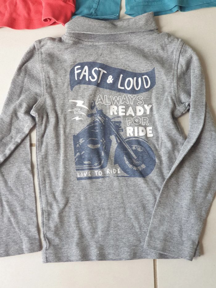 3 sous pull ou 3 t-shirt col roulé manche longue 4 ans - photo numéro 2