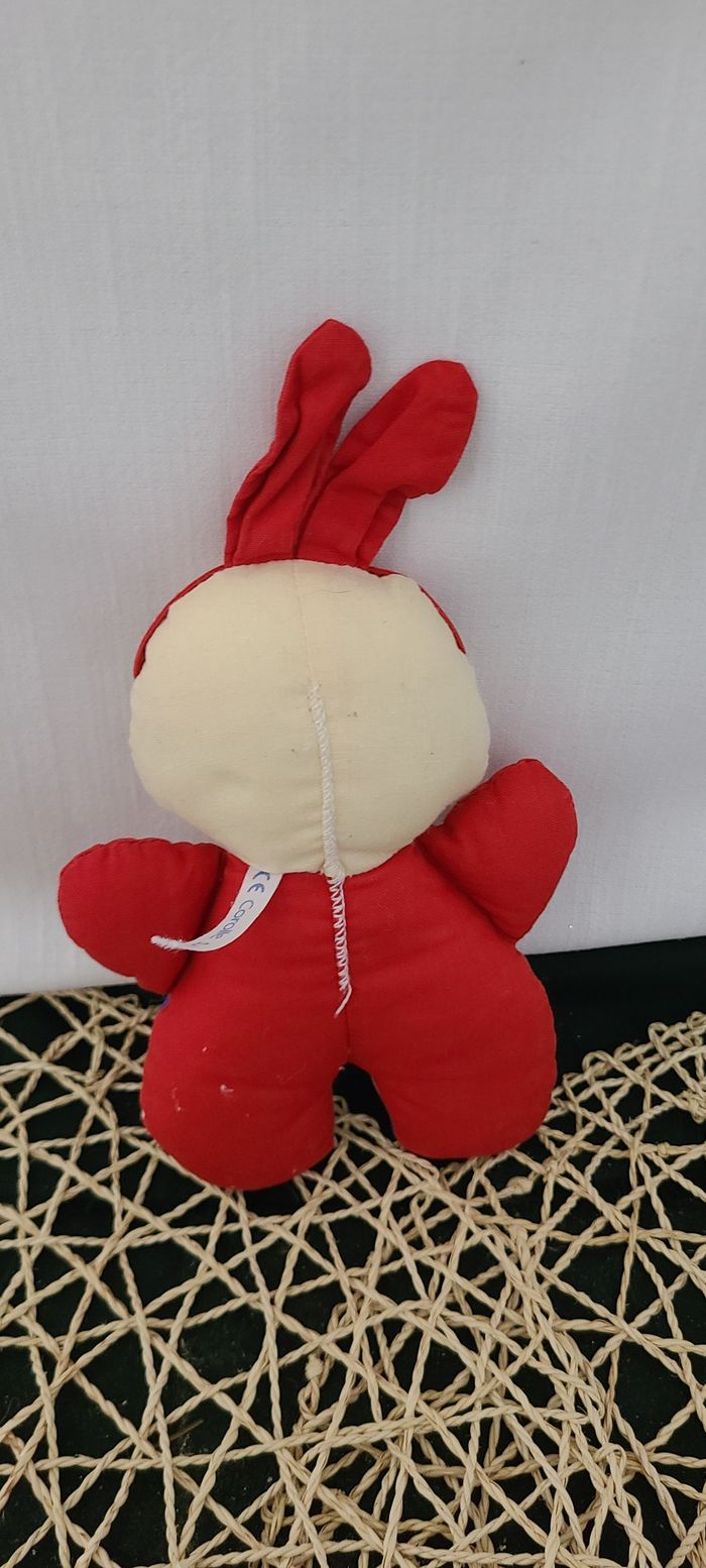 Peluche lapin indien en tissu Corolle, Vintage grelot - photo numéro 4
