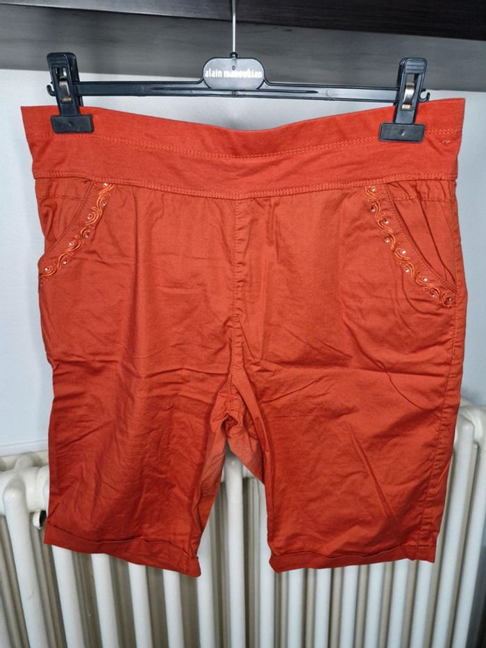 Bermuda orange rouille taille 44
