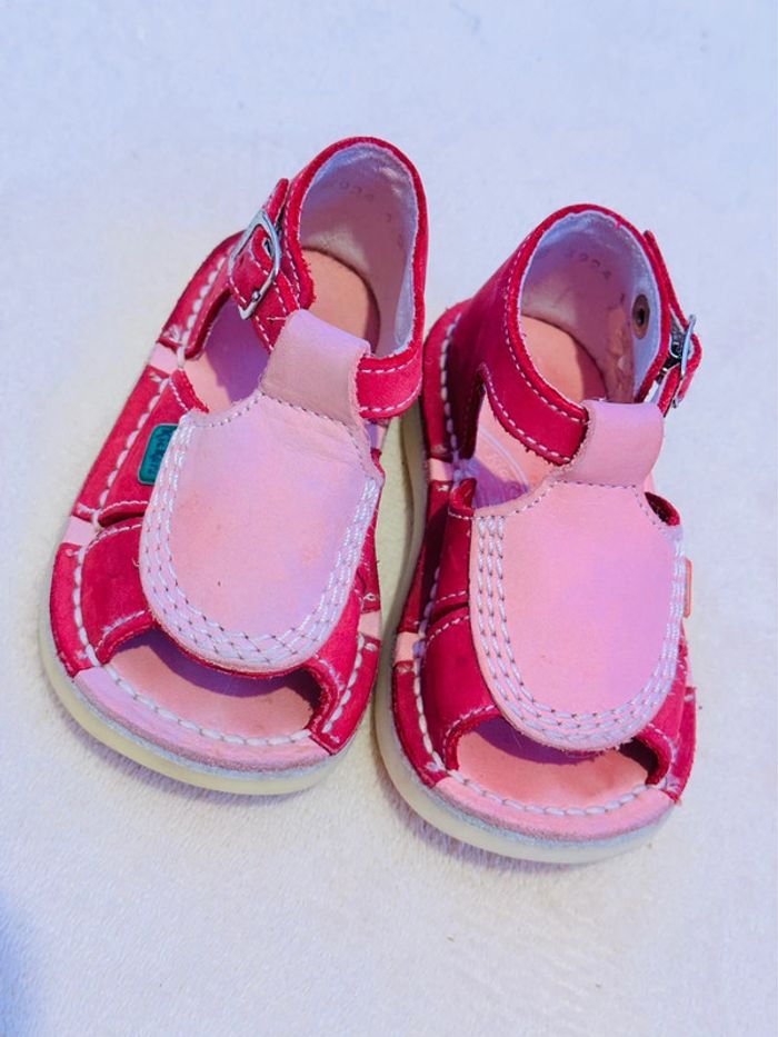 Sandales Kickers rose - photo numéro 4