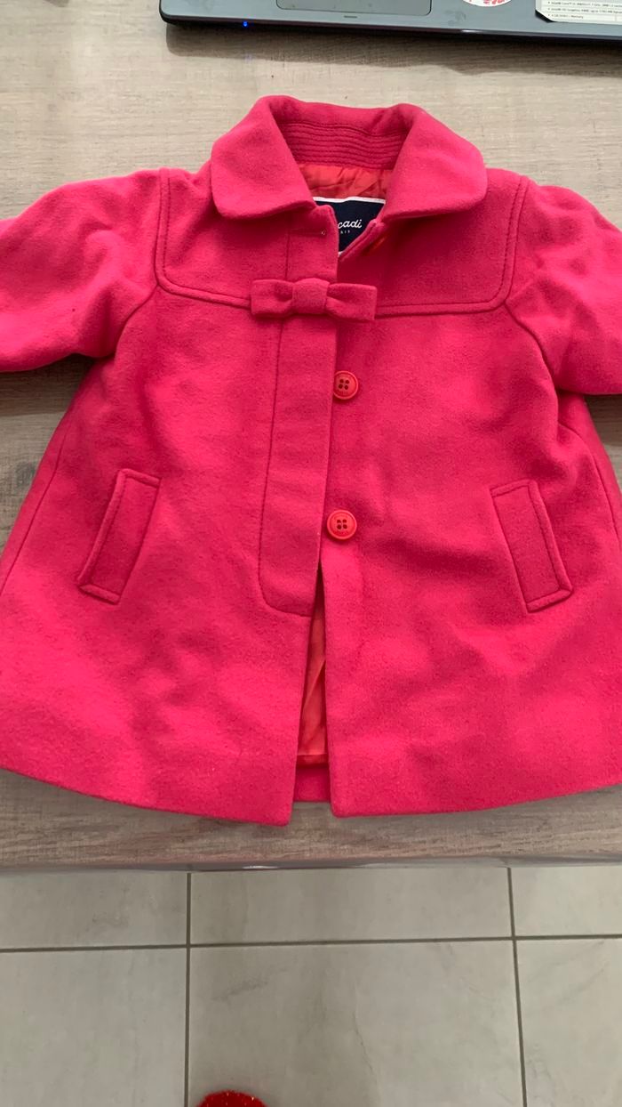 Manteau fille Jacadi rose 12 mois
