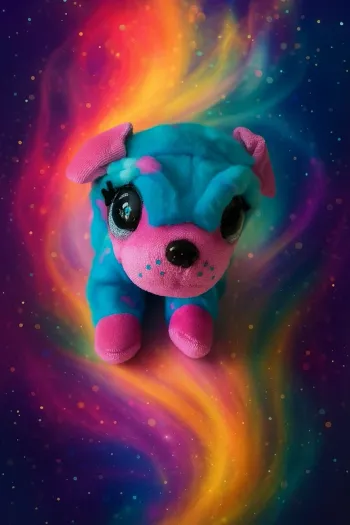 Adorable peluche chien Marque Poppy