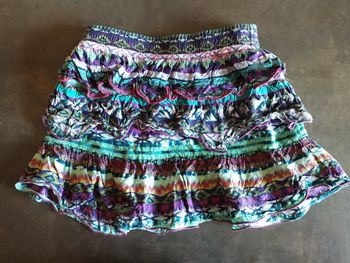 Jupe courte été à volants