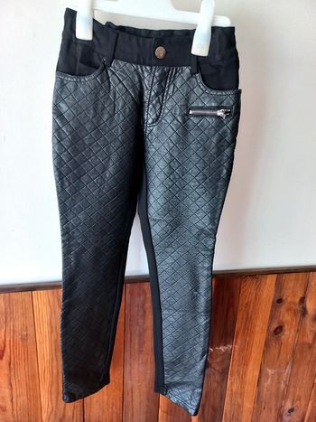 Pantalon noir bi-matière