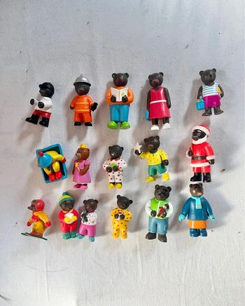 Ensemble figurine petit ours brun bayard