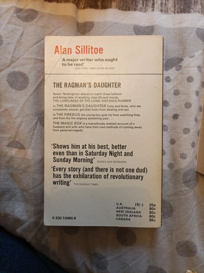 Alan Sillitoe The ragman's daughter en anglais - photo numéro 2