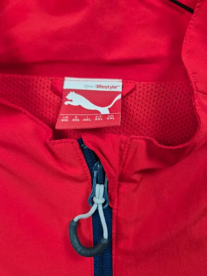 Veste coupe vent Puma Arsenal Rouge et blanche Taille XXL - photo numéro 4