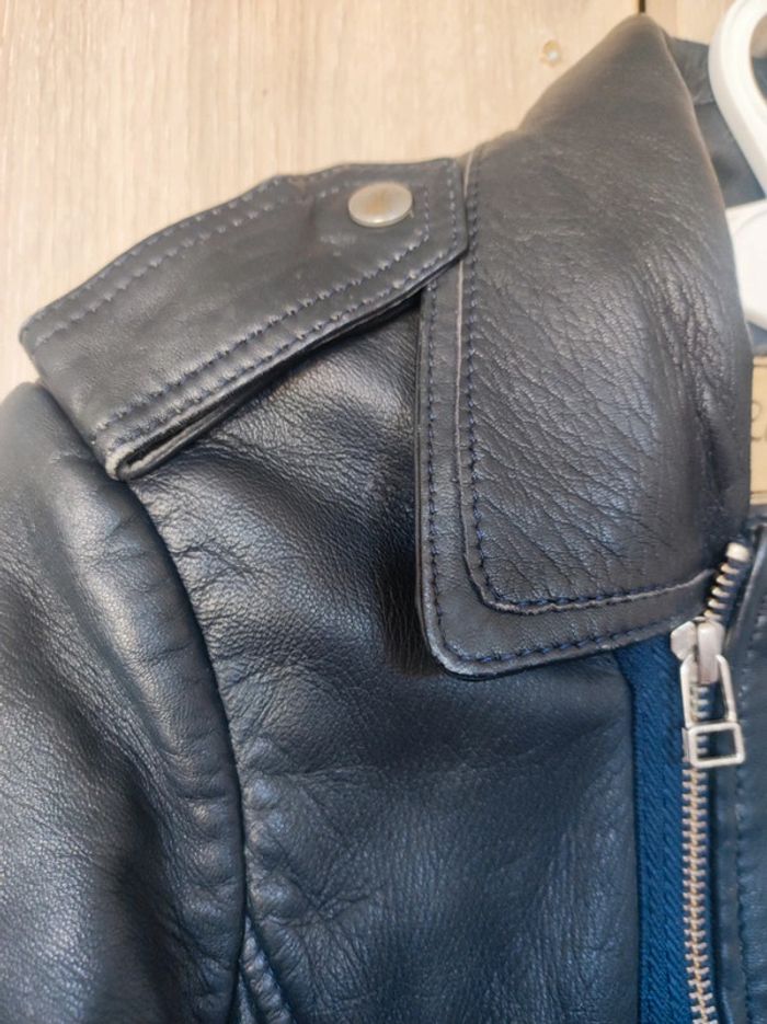 Manteau cuir noir 8 ans Les tanneurs Marrakech - photo numéro 4