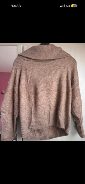 Pull col roulé marron tout doux 