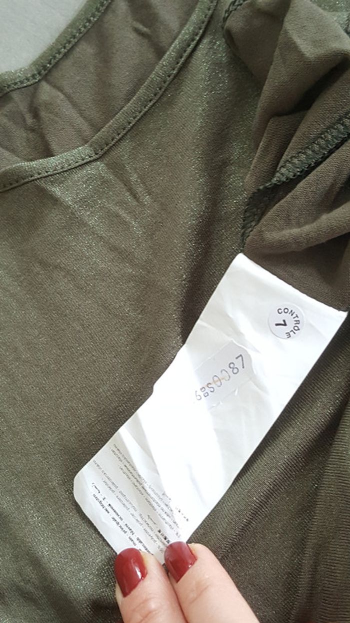 débardeur kaki pailleté 38 - photo numéro 5