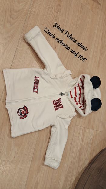 Haut polaire minnie 12mois orchestra neuf 
