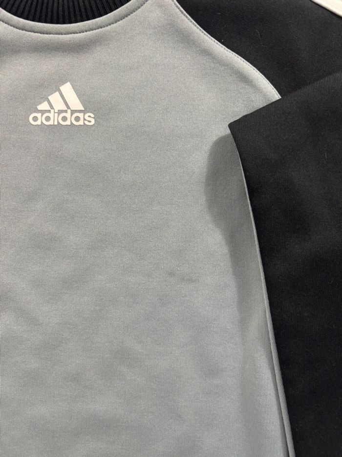 Pull Vintage Adidas 10 ans bleu et noir - photo numéro 7