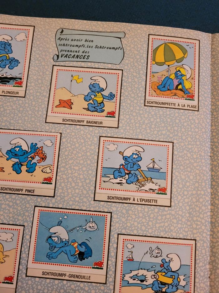 1985 Album Panini ancien livre La Parade des Schtroumpfs complet stickers autocollants collection - photo numéro 5