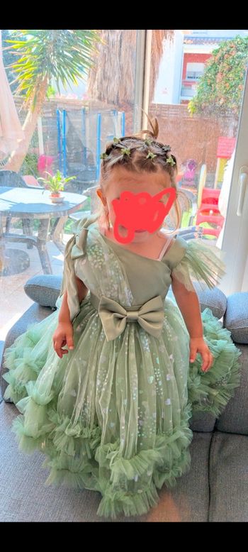 Robe de cérémonie vert 18-24 mois