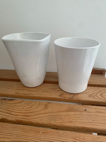 Lot 2 pots blanc