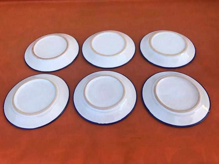 6 assiettes à dessert Faïence décor oriental - photo numéro 3