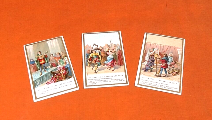 3 Chromos anciens Le théâtre à travers les âges - photo numéro 9