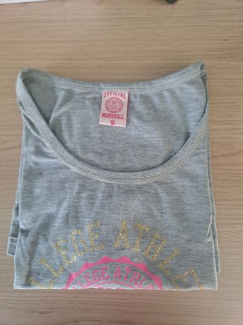 Tee-shirt gris rose doré Official US Marshall Taille S 