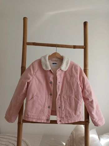 Veste en velours côtelé rose intérieur polaire Okaïdi