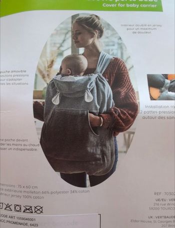Couverture porte-bébé neuve