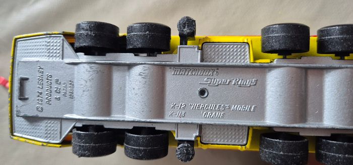 Camion miniature ancien matchbox superkings hercule mobile k12/k113 lesnay 1974 - photo numéro 7