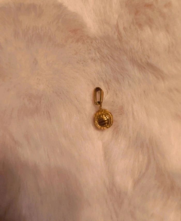 Pendentif ballon plaque or - photo numéro 3