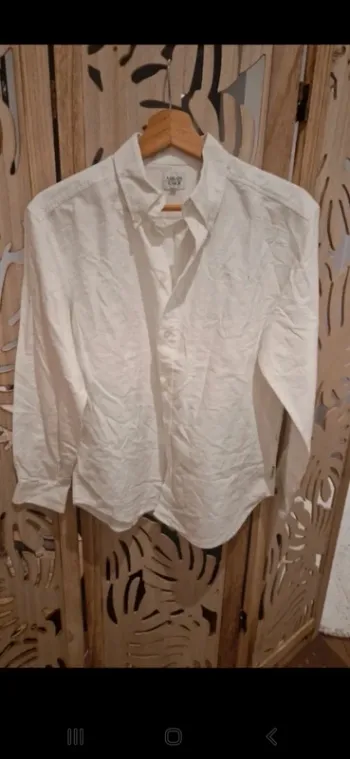 Magnifique chemise Armani junior 12 ans beige 100%coton