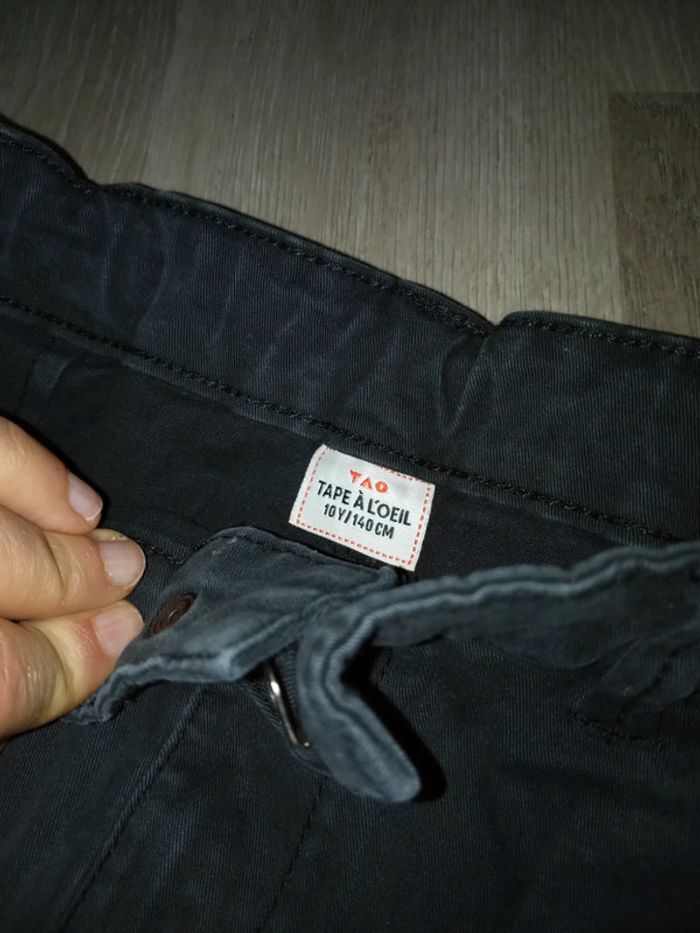 Pantalon garçon noir 10 ans tape à l'oeil - photo numéro 2