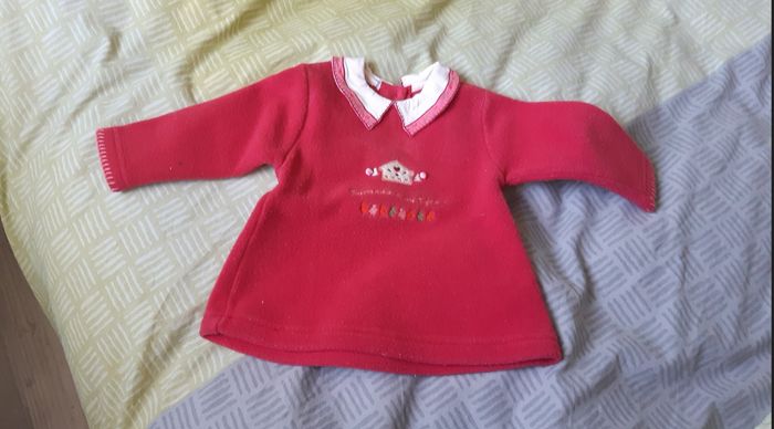 Sweat 12 mois, rouge, évasé