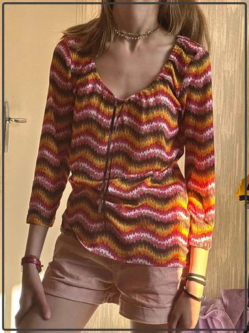 Top fin multicolore taille 38 marque m&s