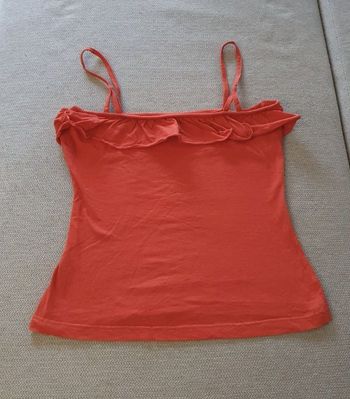 Débardeur rouge orange foncé S