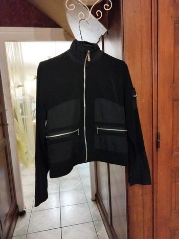 Veste noire bombers sportswear y2k S/36 vintage